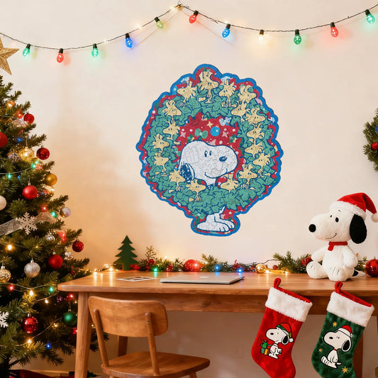 Snoopy wooden jigsaw puzzle – Merry Moments Together holiday design