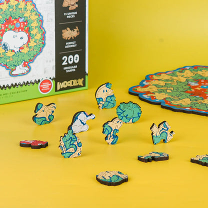 Wooden jigsaw puzzle gift – Snoopy Merry Moments holiday design