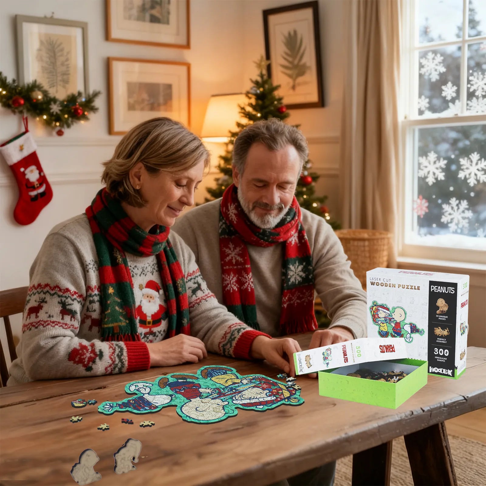 Licensed Peanuts wooden jigsaw puzzle – Merry Unwrapping