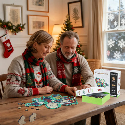 Licensed Peanuts wooden jigsaw puzzle – Merry Unwrapping