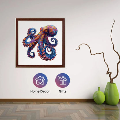 Octopus II design wooden jigsaw puzzle for adults