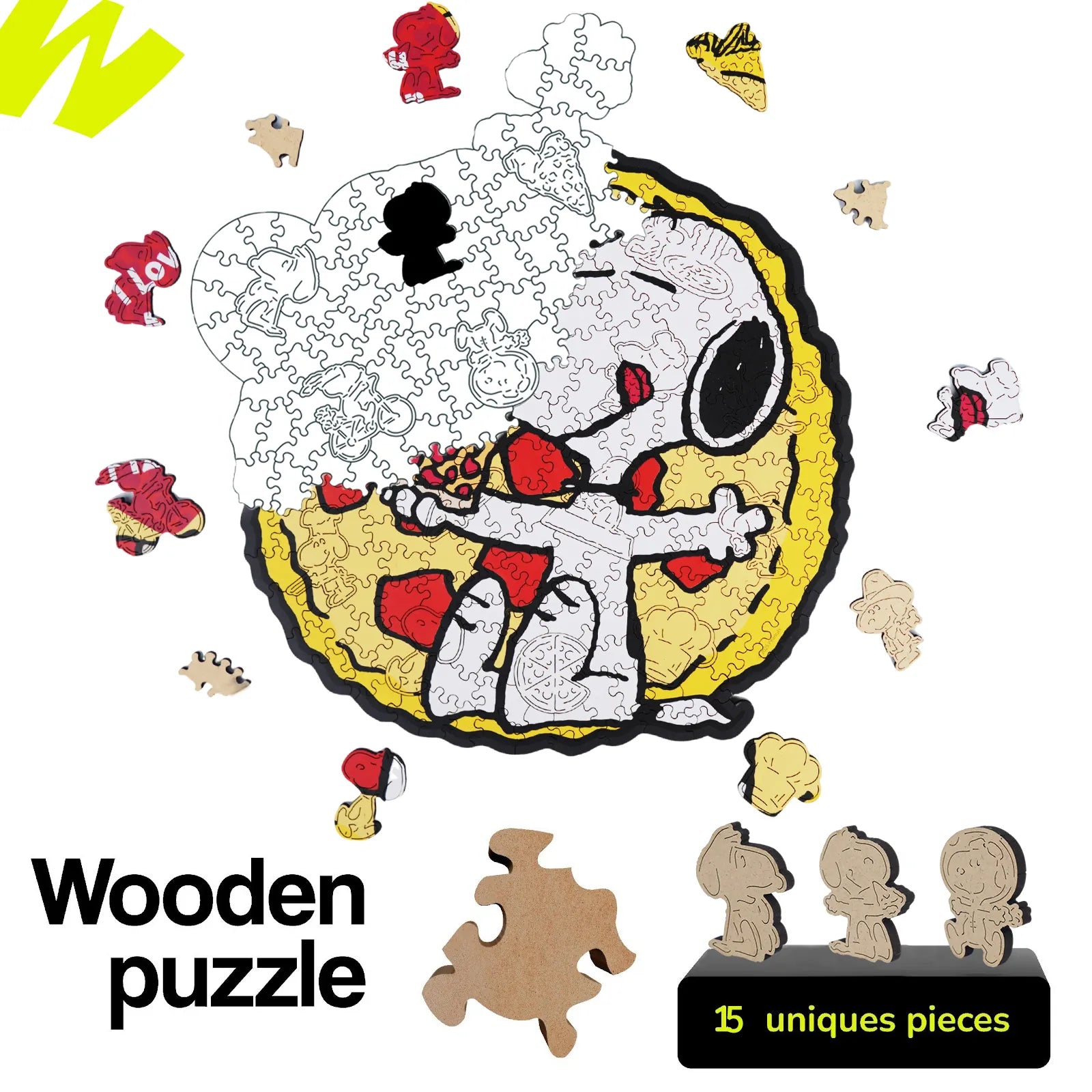 Licensed Peanuts wooden jigsaw puzzle – One Slice At A Time