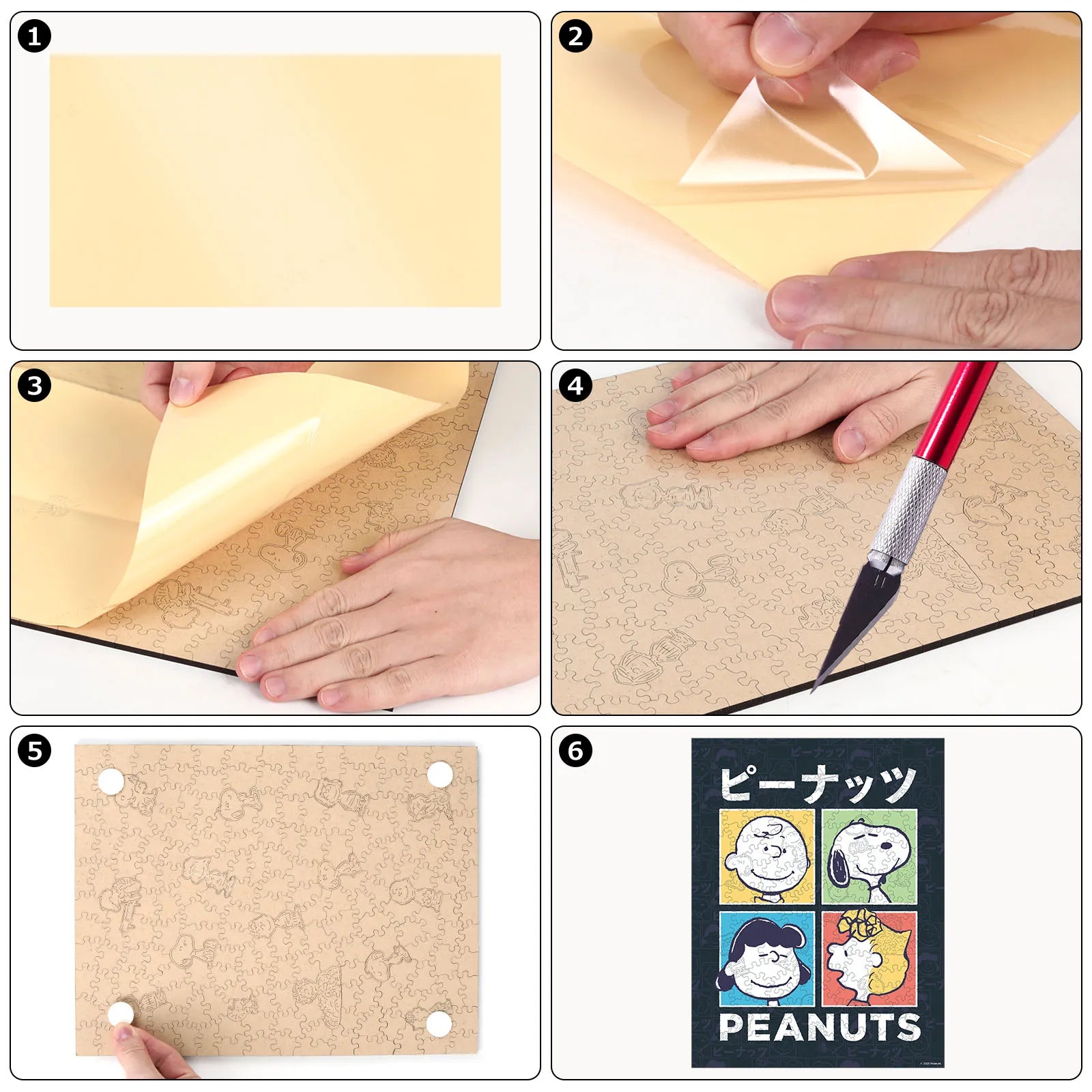 Snoopy Pop Art wooden jigsaw puzzle – officially licensed product