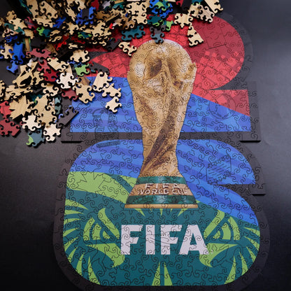 FIFA 2026 host countries trophy wooden jigsaw puzzle – 300 piece edition