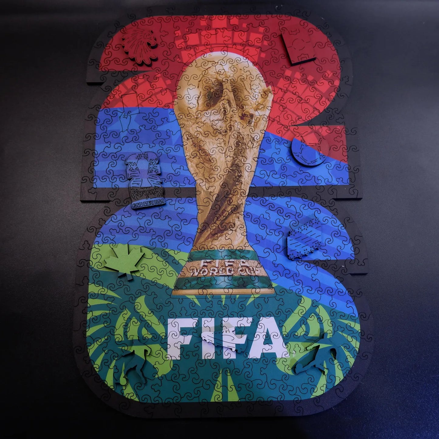 Officially licensed World Cup 2026 host countries trophy puzzle