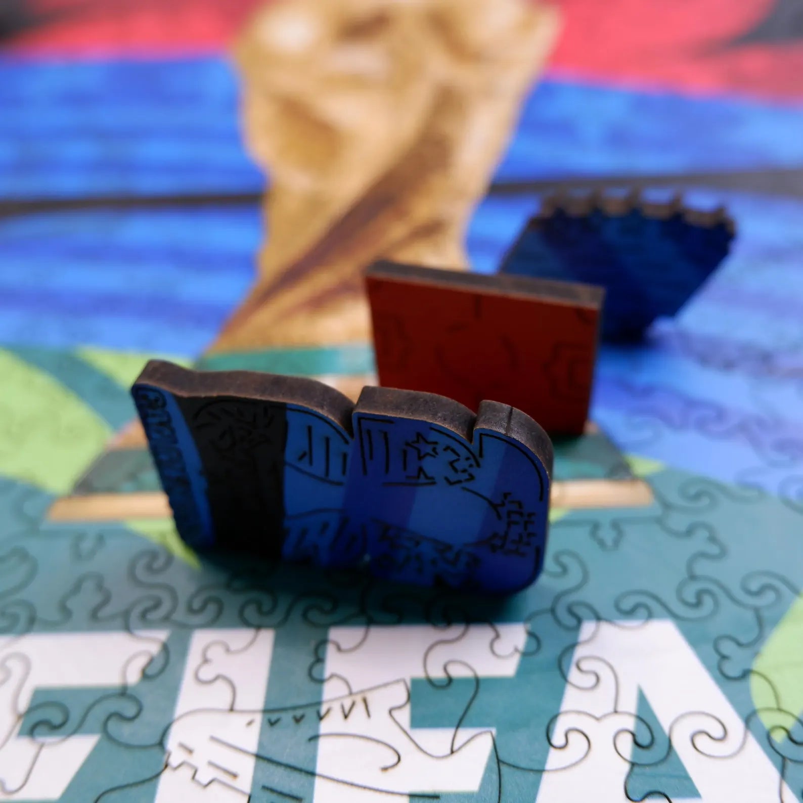 FIFA World Cup 2026 luxury wooden puzzle with laser-cut pieces