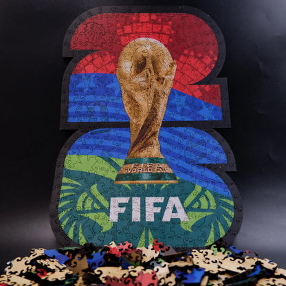 World Cup 2026 luxury wooden puzzle – premium view