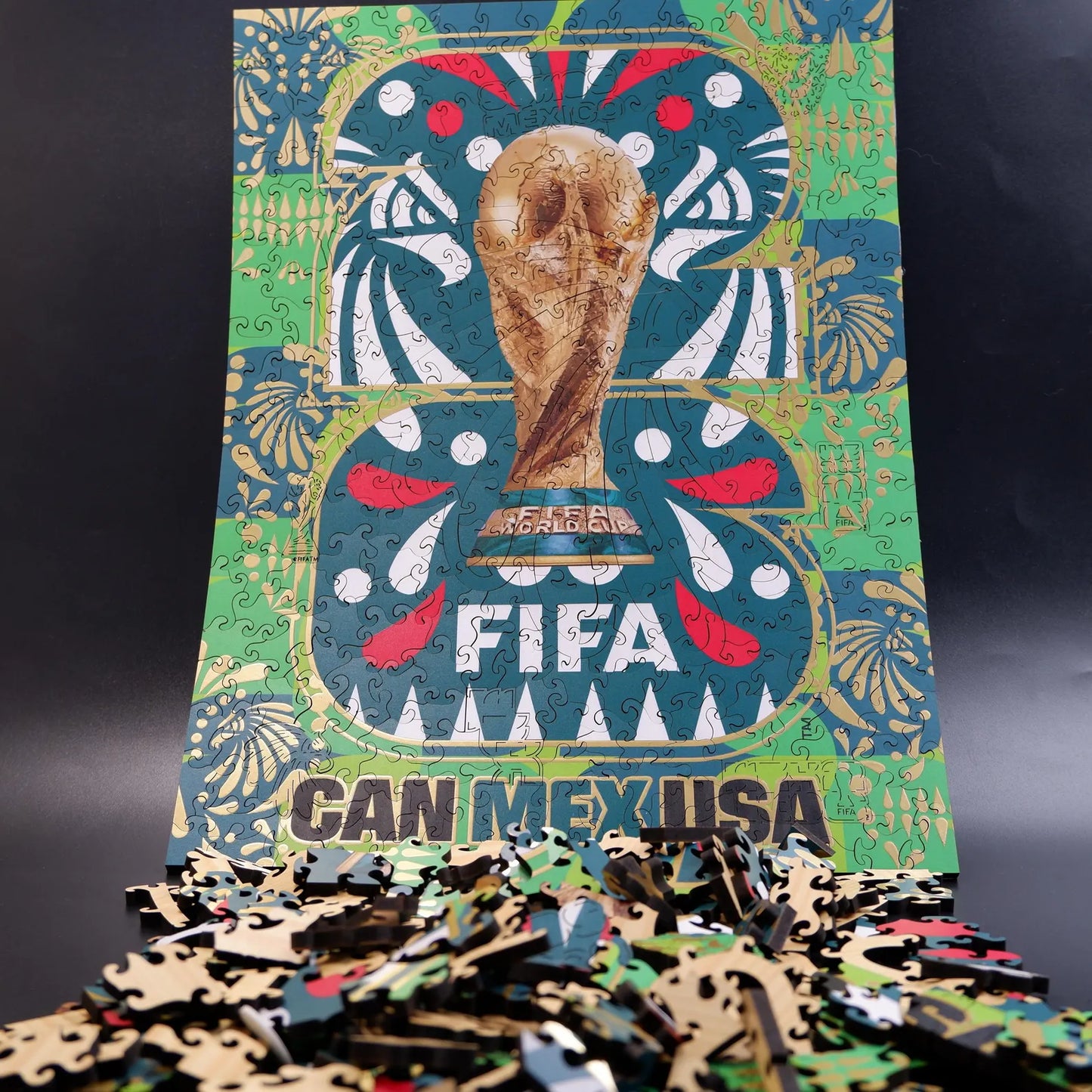 FIFA World Cup 2026 Mexico host logo puzzle detail