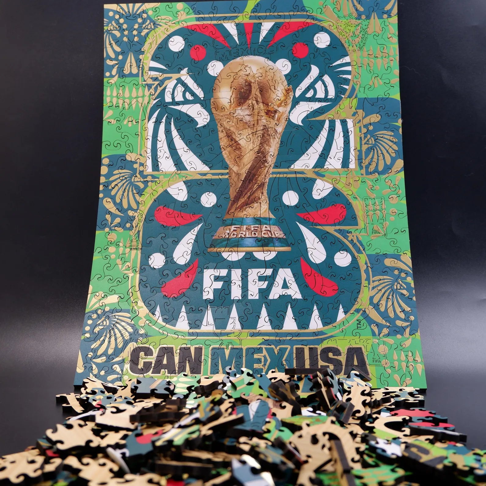 FIFA World Cup 2026 Mexico host logo puzzle detail