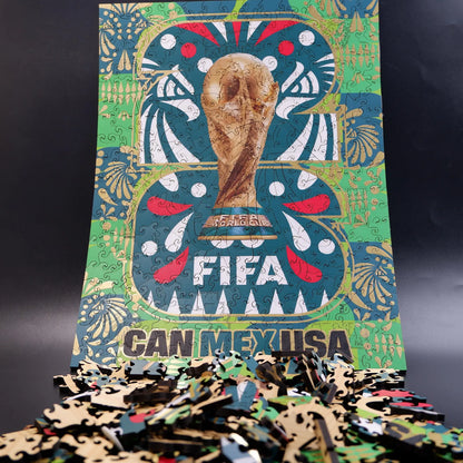 FIFA World Cup 2026 Mexico host logo puzzle detail