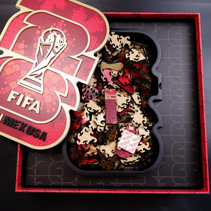 World Cup 2026 wooden puzzle – Canada host logo luxury design