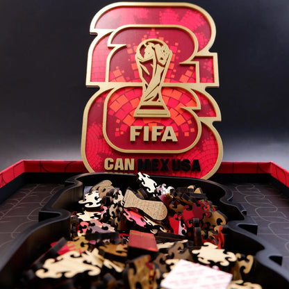 FIFA 2026 Canada logo luxury wooden jigsaw puzzle – 300 piece edition