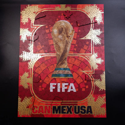 Wooden jigsaw puzzle gift – FIFA World Cup 2026 Canada logo