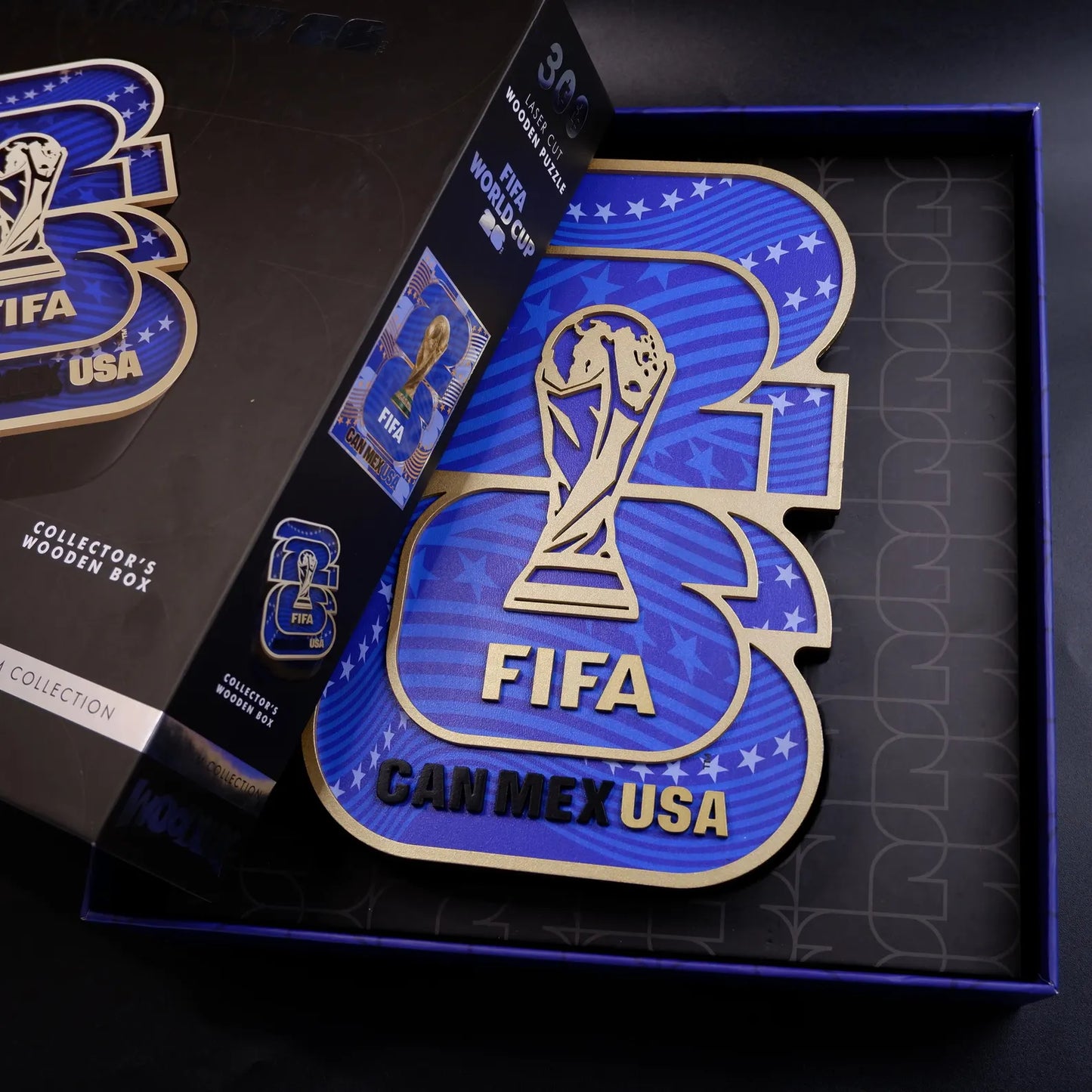 World Cup 2026 USA host logo wooden jigsaw puzzle – collectible gift