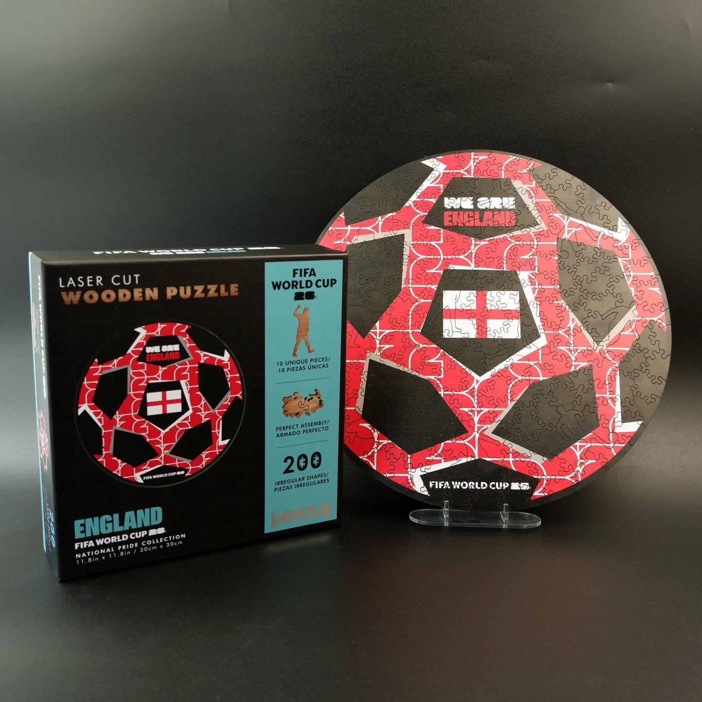 World Cup 2026 wooden puzzle – England ball design