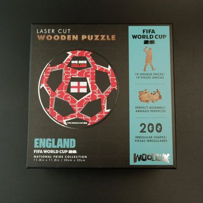 FIFA 2026 England ball wooden jigsaw puzzle – 200 piece edition