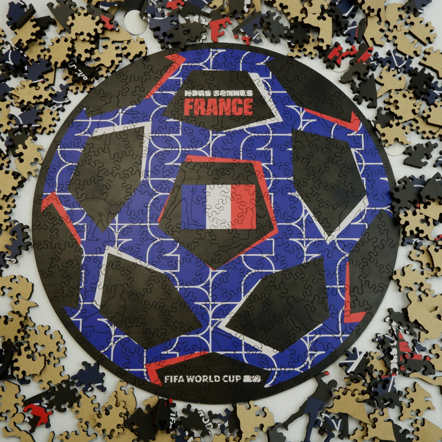Wooden jigsaw puzzle gift – FIFA World Cup 2026 France ball