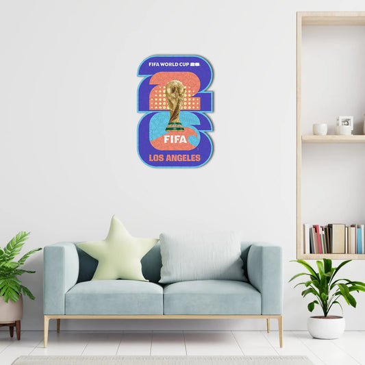 World Cup 2026 wooden puzzle – Los Angeles logo design