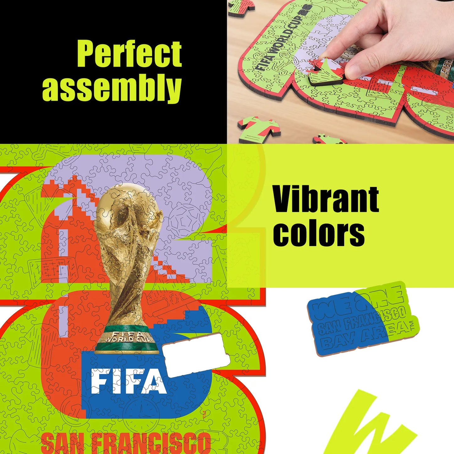 Wooden jigsaw puzzle gift – FIFA World Cup 2026 SF Bay Area