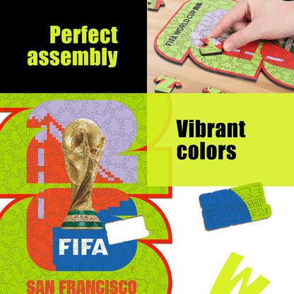 Wooden jigsaw puzzle gift – FIFA World Cup 2026 SF Bay Area