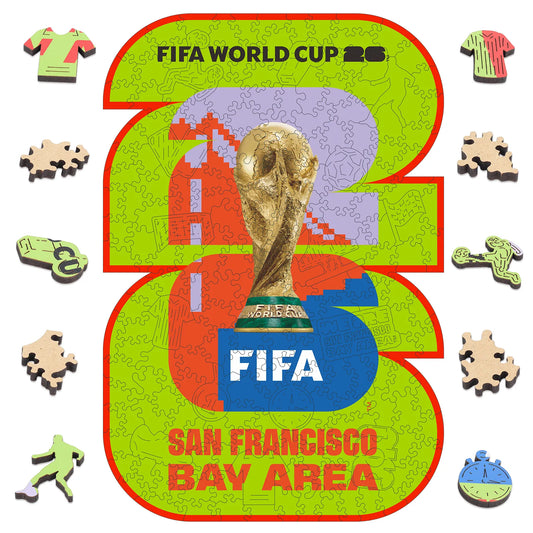 FIFA World Cup 2026 San Francisco Bay Area wooden jigsaw puzzle – officially licensed