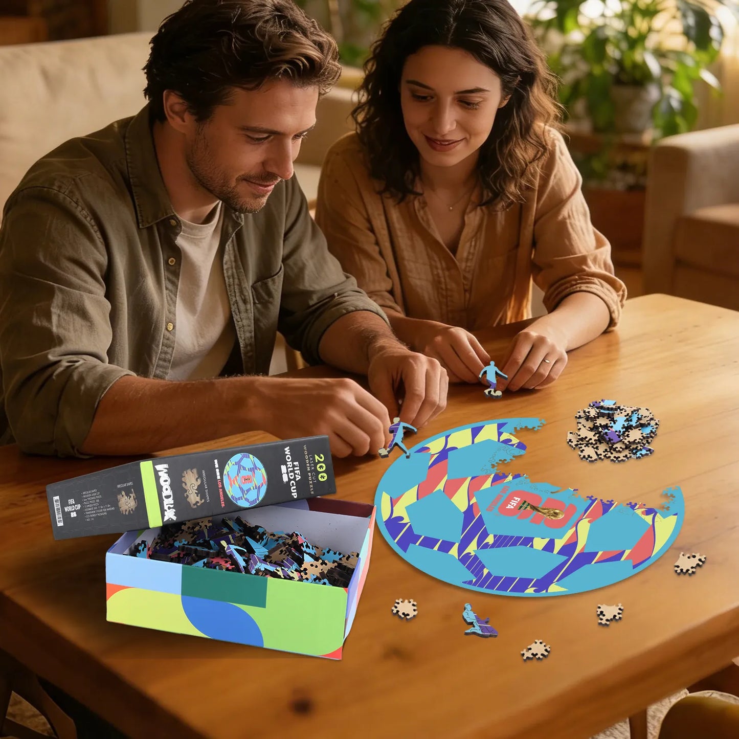 FIFA 2026 Los Angeles ball wooden jigsaw puzzle – 200 piece edition