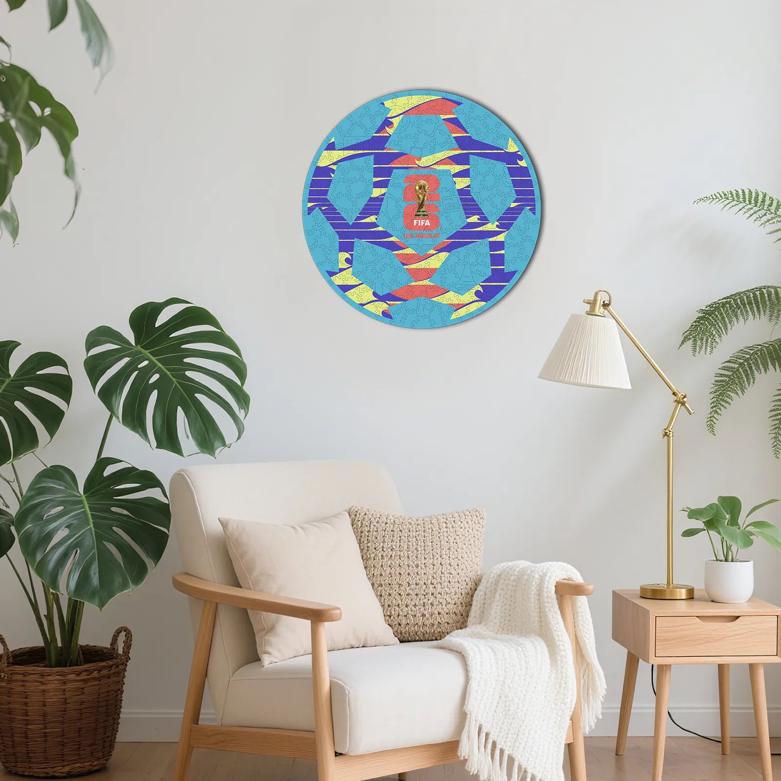 World Cup 2026 wooden puzzle – Los Angeles ball design