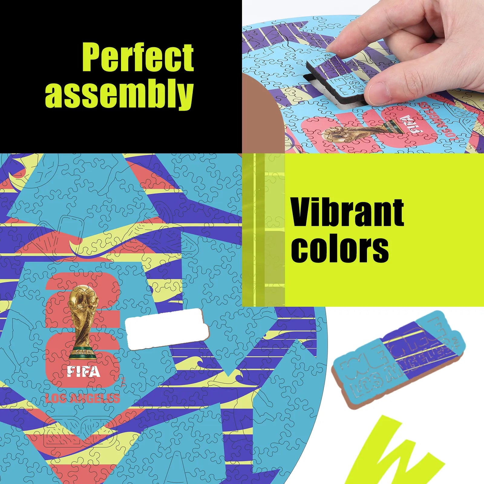 Wooden jigsaw puzzle gift – FIFA World Cup 2026 LA ball