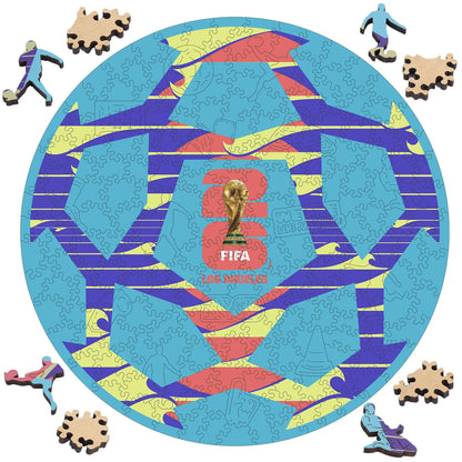 FIFA World Cup 2026 Los Angeles ball wooden jigsaw puzzle – officially licensed