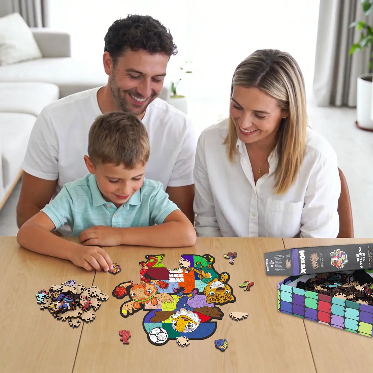 FIFA 2026 mascots 26 wooden jigsaw puzzle – 150 piece edition