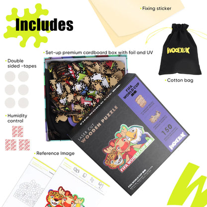 Officially licensed World Cup 2026 USACANMEX mascots puzzle