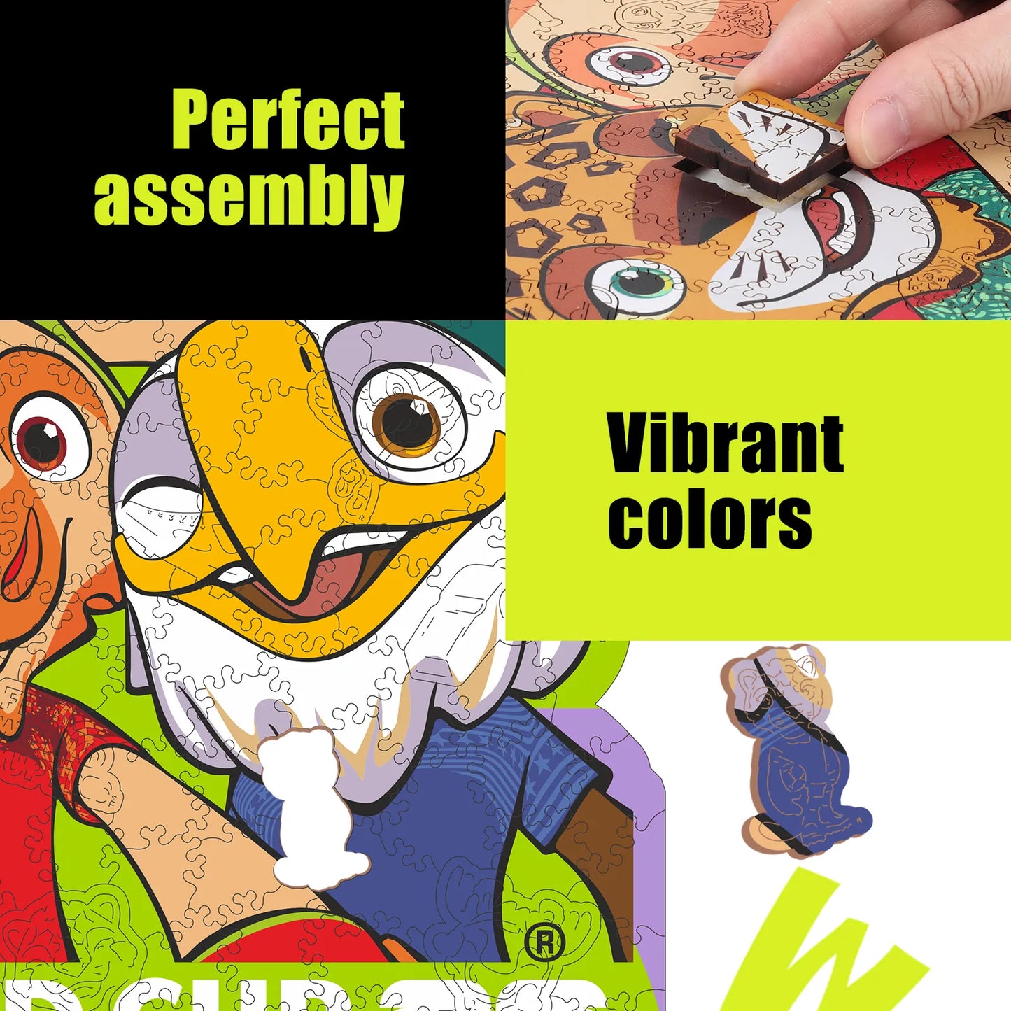 Wooden jigsaw puzzle gift – FIFA World Cup 2026 USACANMEX mascots