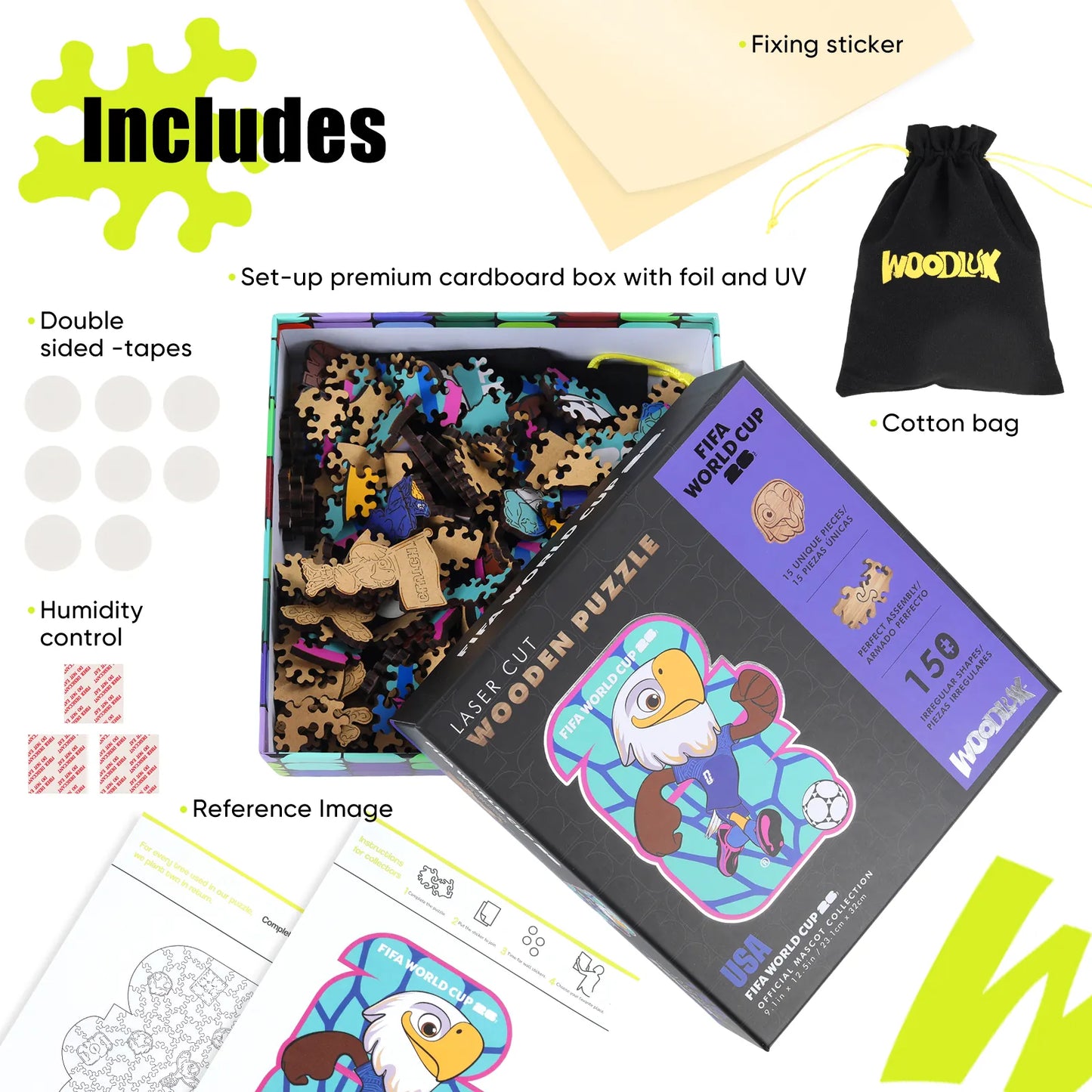 Officially licensed World Cup 2026 USA mascots puzzle