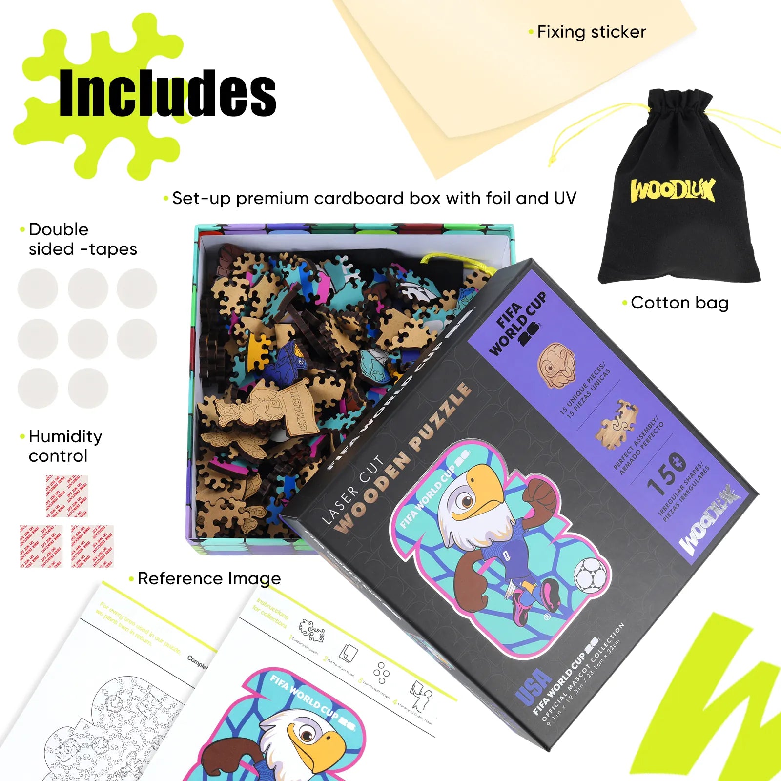 Officially licensed World Cup 2026 USA mascots puzzle