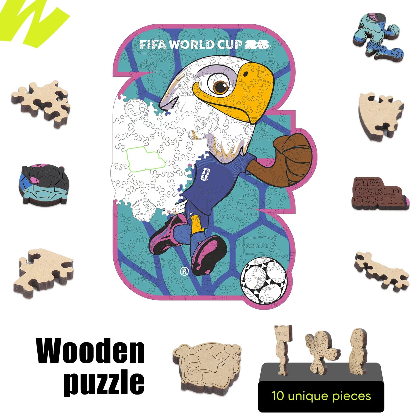 FIFA World Cup 2026 USA mascots puzzle detail