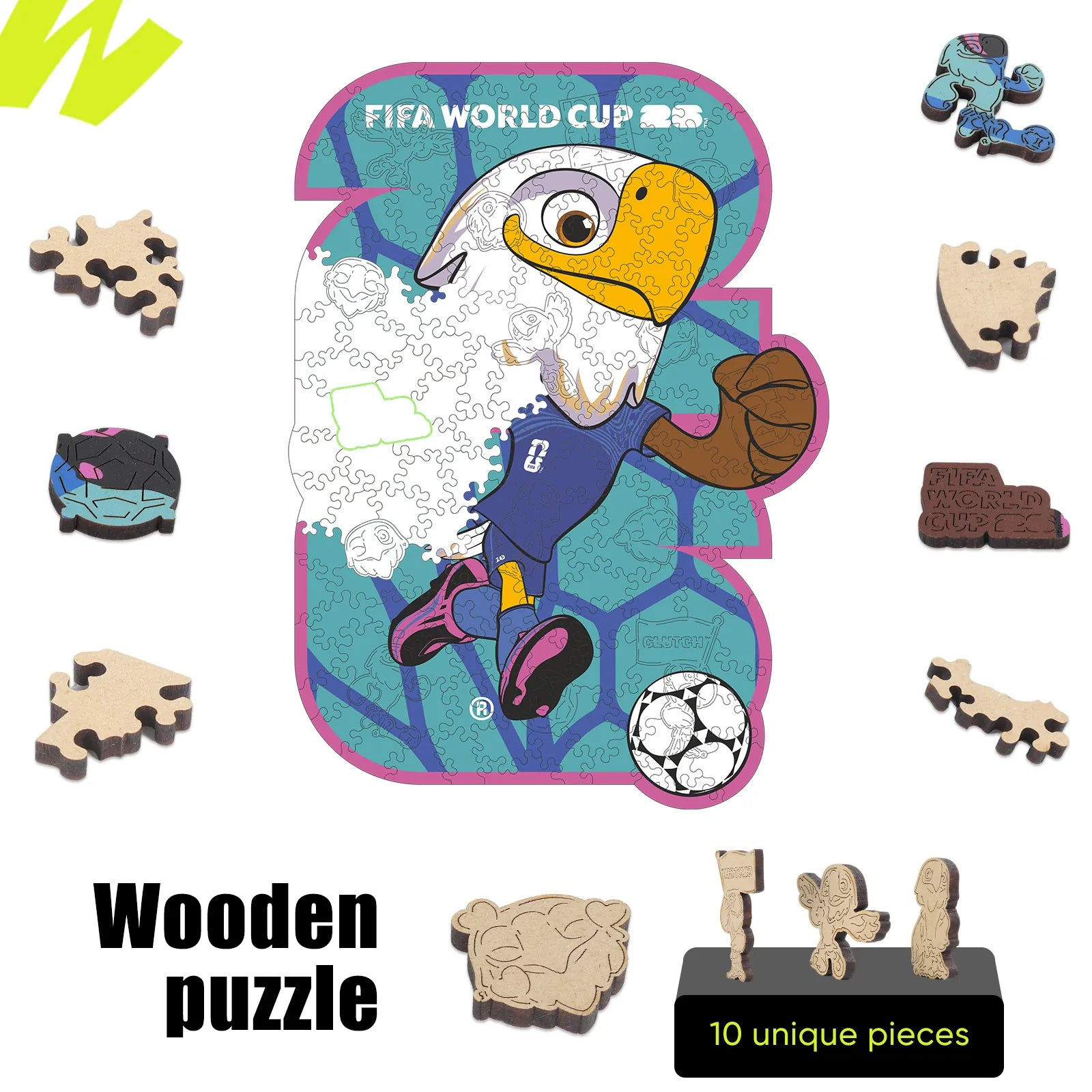 FIFA World Cup 2026 USA mascots puzzle detail