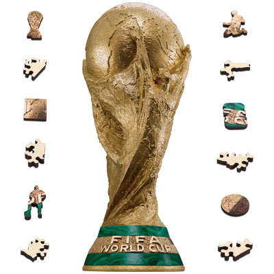 FIFA World Cup 2026 trophy mini wooden jigsaw puzzle – officially licensed