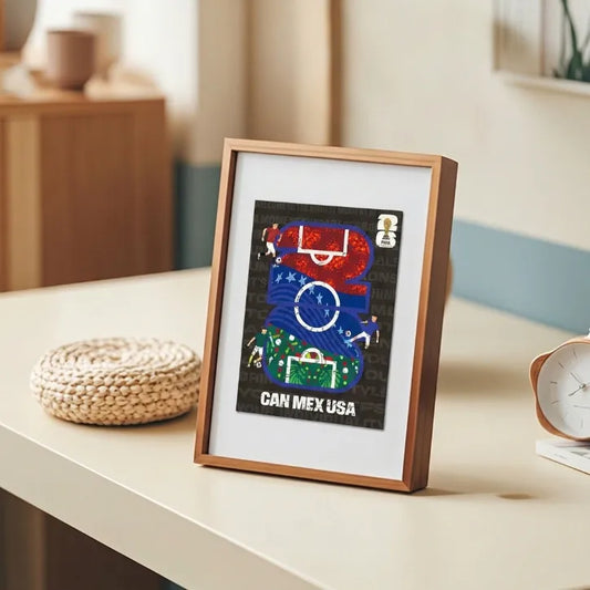 World Cup 2026 wooden puzzle – USACANMEX host logo mini design