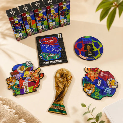 Wooden jigsaw puzzle gift – FIFA World Cup 2026 host logo mini