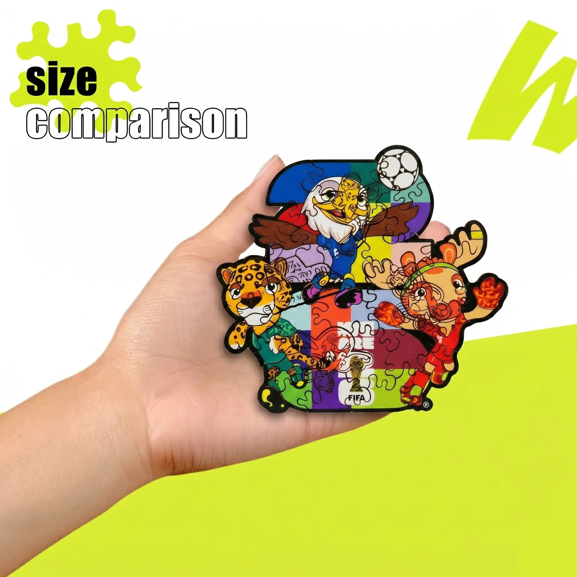 World Cup 2026 mosaic mini wooden jigsaw puzzle – quick-build gift