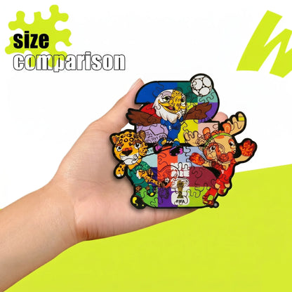World Cup 2026 mosaic mini wooden jigsaw puzzle – quick-build gift