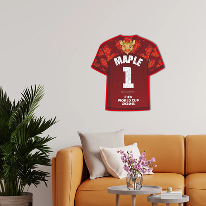 World Cup 2026 wooden puzzle – Canada Maple 1 jersey design