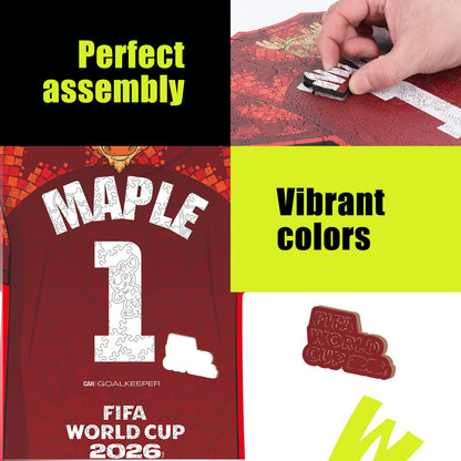 Wooden jigsaw puzzle gift – FIFA World Cup 2026 Canada jersey