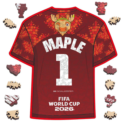 FIFA World Cup 2026 Canada jersey wooden jigsaw puzzle – officially licensed
