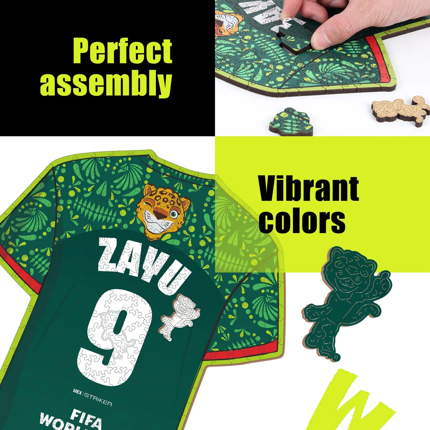 Wooden jigsaw puzzle gift – FIFA World Cup 2026 Zayu 9 jersey
