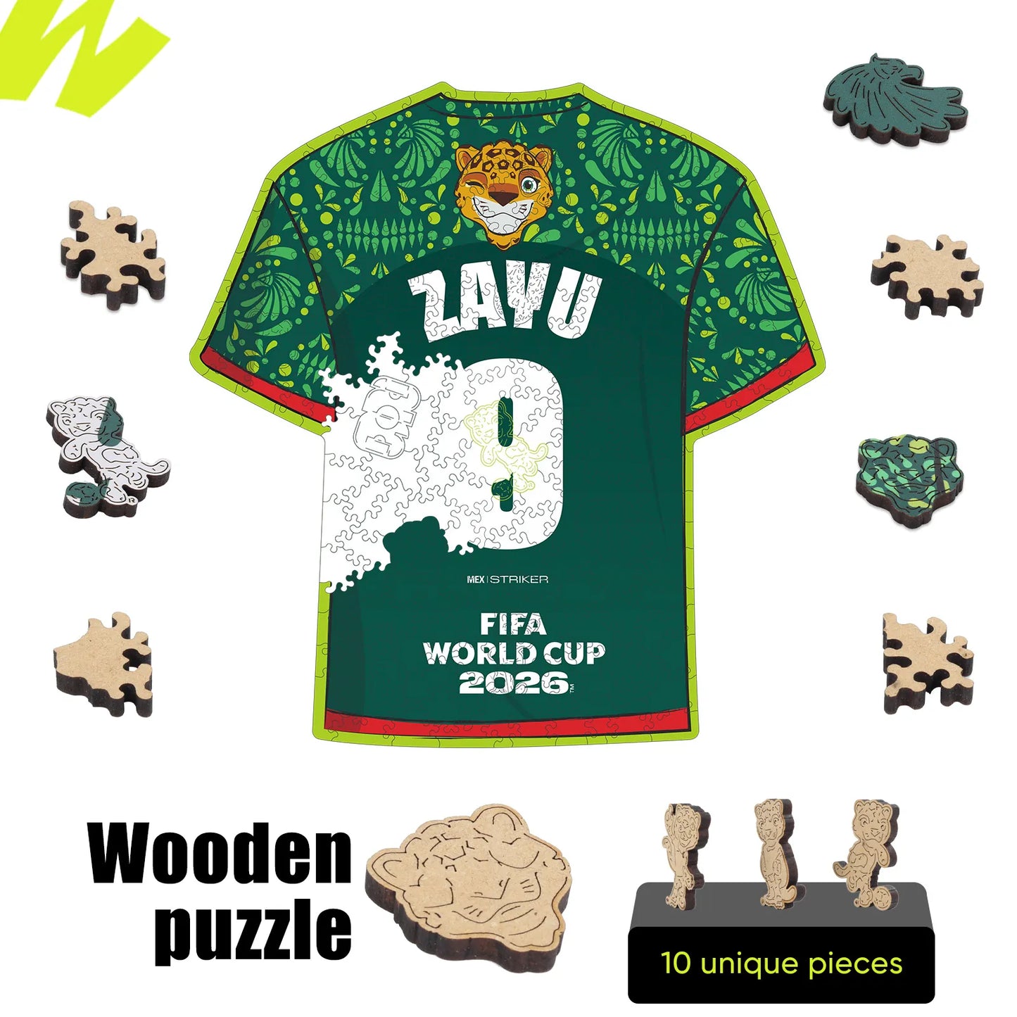 FIFA World Cup 2026 Zayu 9 jersey puzzle detail