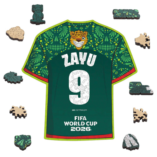 FIFA World Cup 2026 Zayu 9 jersey wooden jigsaw puzzle – officially licensed
