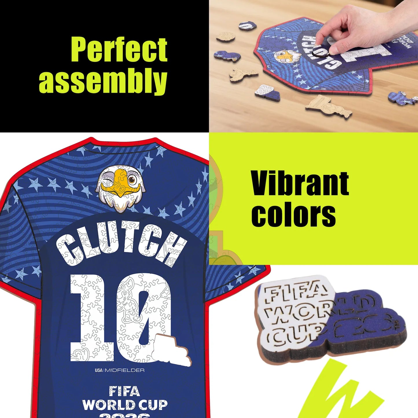 Wooden jigsaw puzzle gift – FIFA World Cup 2026 Clutch 10 jersey