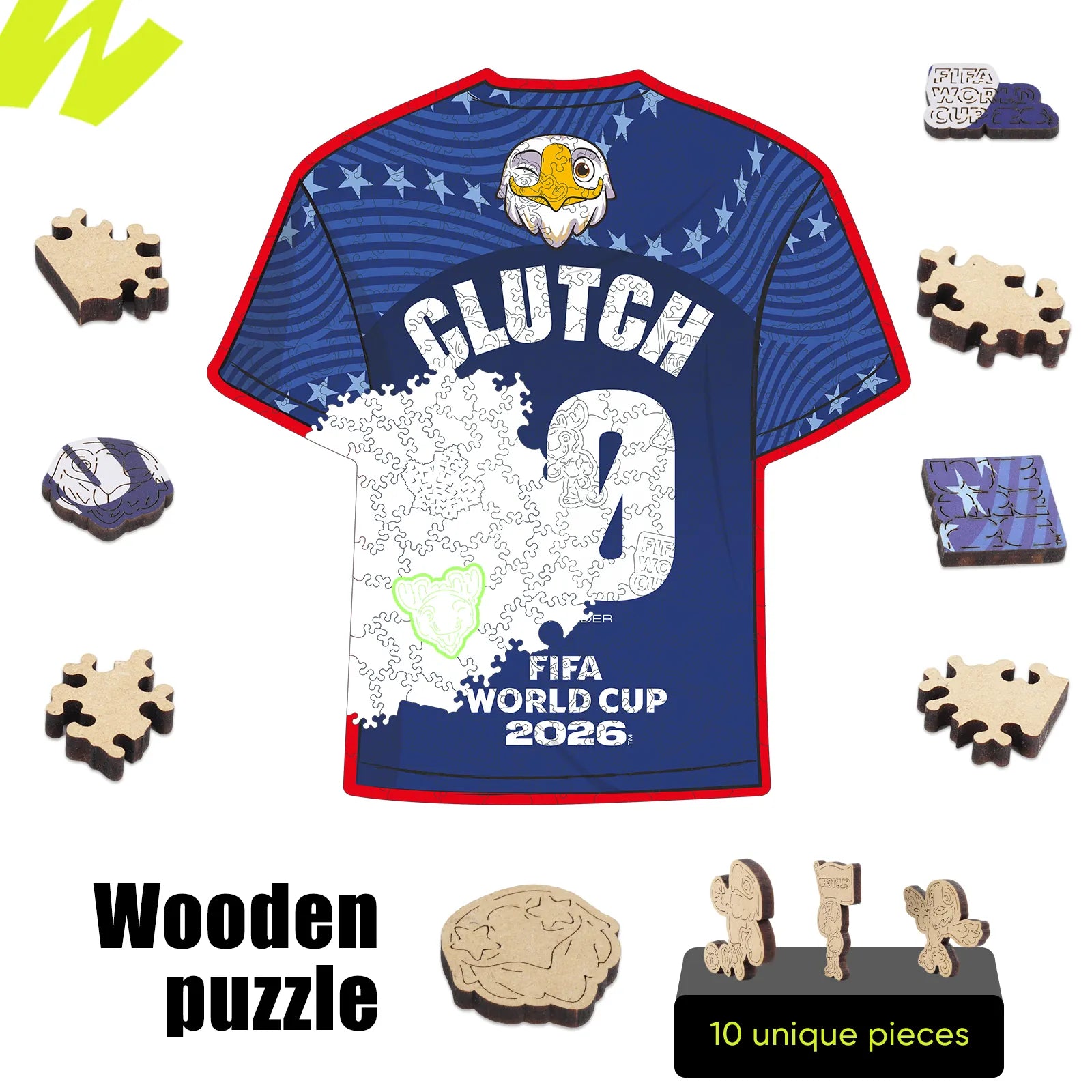 FIFA World Cup 2026 Clutch 10 jersey puzzle detail