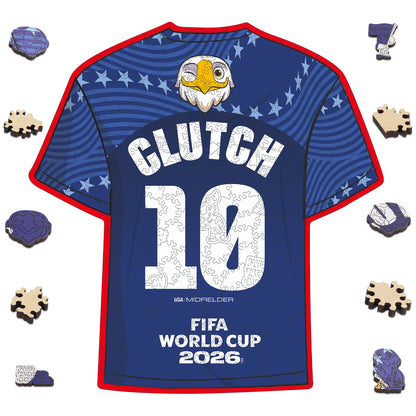 FIFA World Cup 2026 Clutch 10 jersey wooden jigsaw puzzle – officially licensed